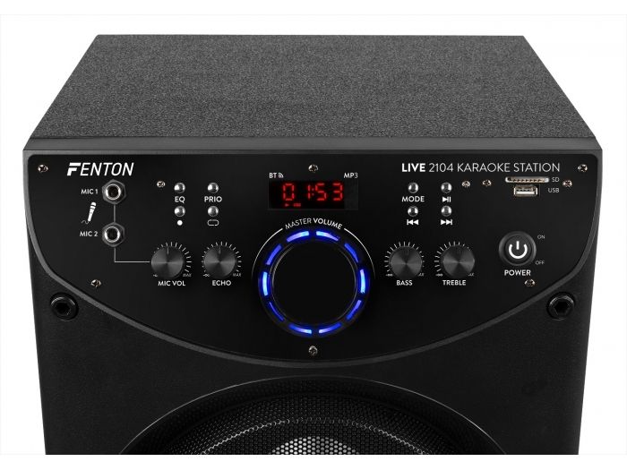 Fenton LIVE2104 Karaoke Station sobre ruedas 2x 10” 178425 - 5