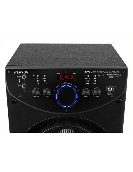 Fenton LIVE2104 Karaoke Station sobre ruedas 2x 10” 178425 - 5
