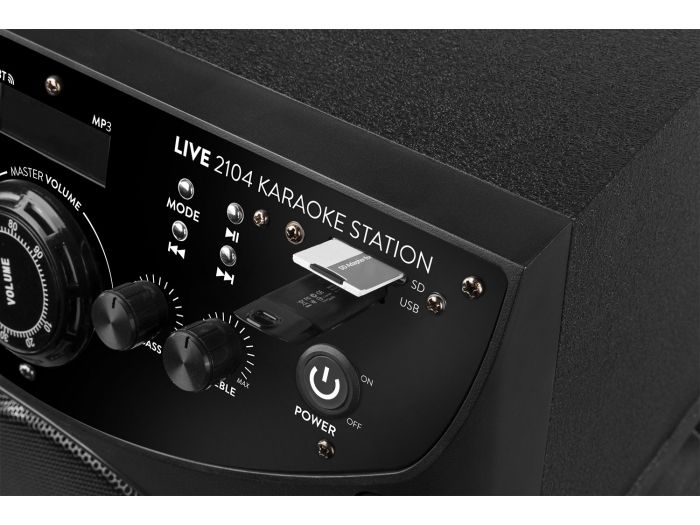 Fenton LIVE2104 Karaoke Station sobre ruedas 2x 10” 178425 - 6