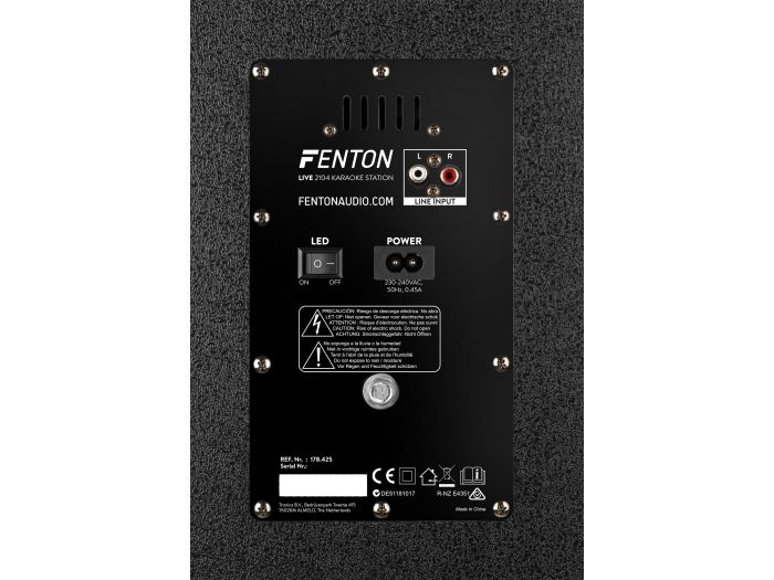 Fenton LIVE2104 Karaoke Station sobre ruedas 2x 10” 178425 - 10