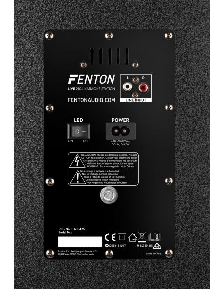 Fenton LIVE2104 Karaoke Station sobre ruedas 2x 10” 178425 - 10