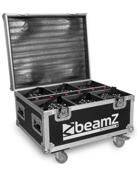 Beamz BBP60 Conjunto Focos, 6pcs en Flightcase con cargador 