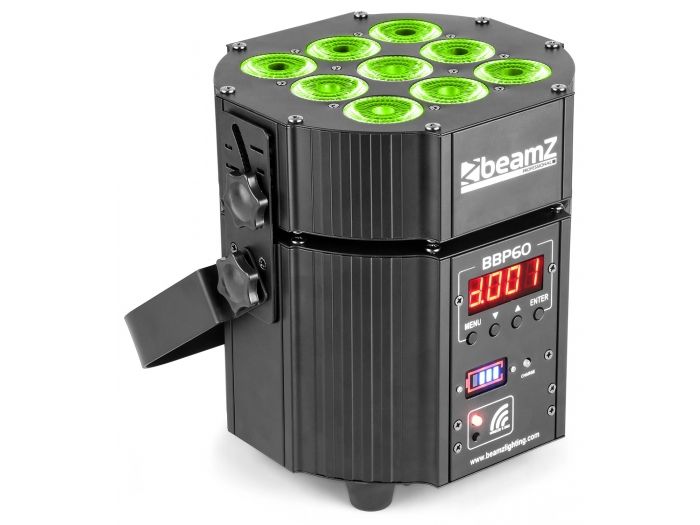 Beamz BBP60 Conjunto Focos, 6pcs en Flightcase con cargador 