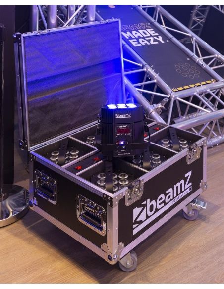 Beamz BBP60 Conjunto Focos, 6pcs en Flightcase con cargador 
