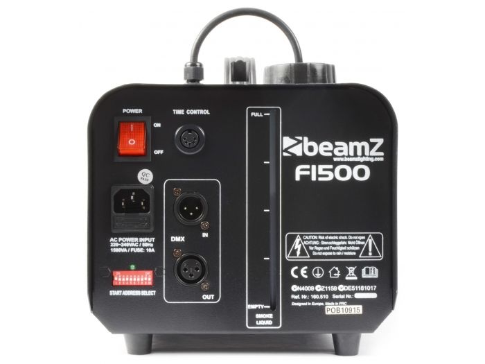 Beamz F1500 Maquina de niebla con DMX y Temporizador 