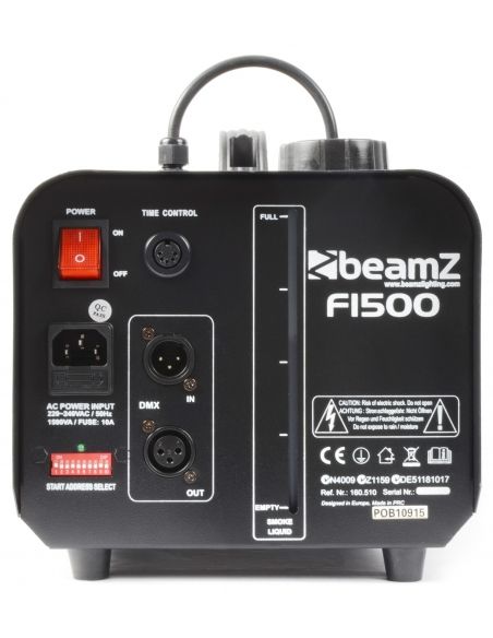 Beamz F1500 Maquina de niebla con DMX y Temporizador 