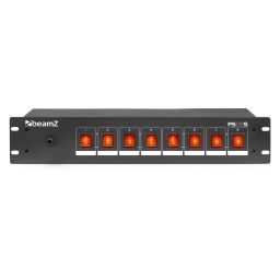 beamZ PS08S Panel de interruptores 8 canales con conectores Schuko 154040 - 1 2