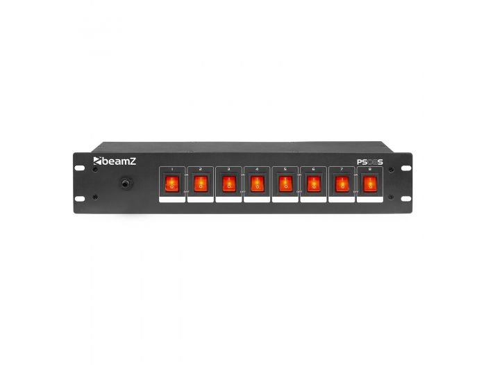 beamZ PS08S Panel de interruptores 8 canales con conectores Schuko 154040 - 2