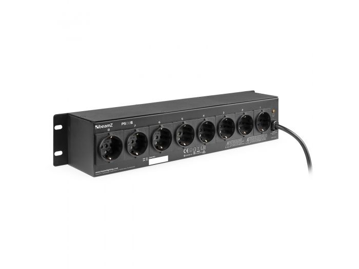 beamZ PS08S Panel de interruptores 8 canales con conectores Schuko 154040 - 5