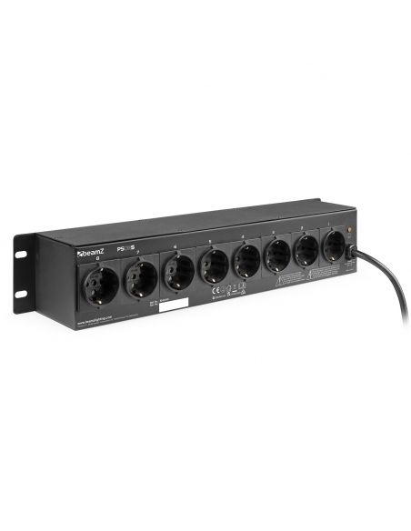 beamZ PS08S Panel de interruptores 8 canales con conectores Schuko 154040 - 5