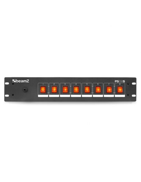 beamZ PS08S Panel de interruptores 8 canales con conectores Schuko 154040 - 6