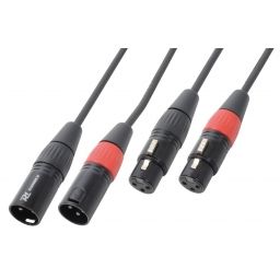 Cable Jack 6.3mm Stereo-2 RCA Macho 3M Vonyx