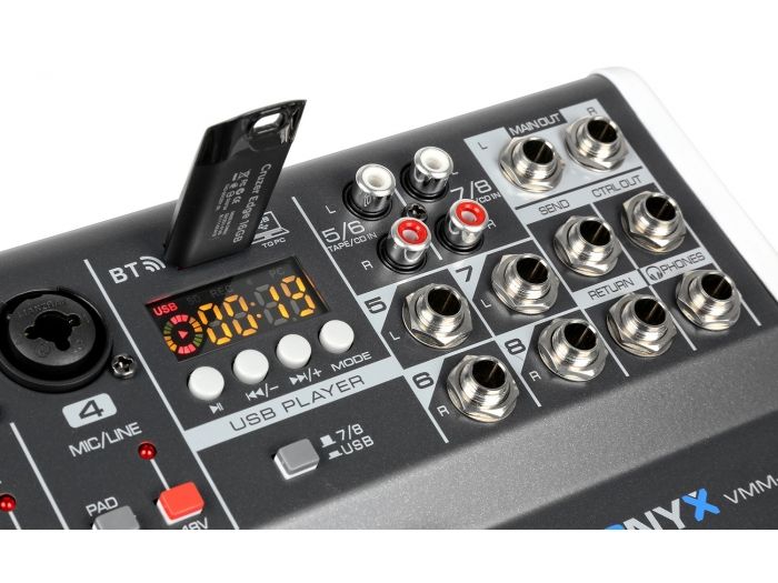 Vonyx VMM-K802 Mezclador de directo 8 canales con DSP 172590