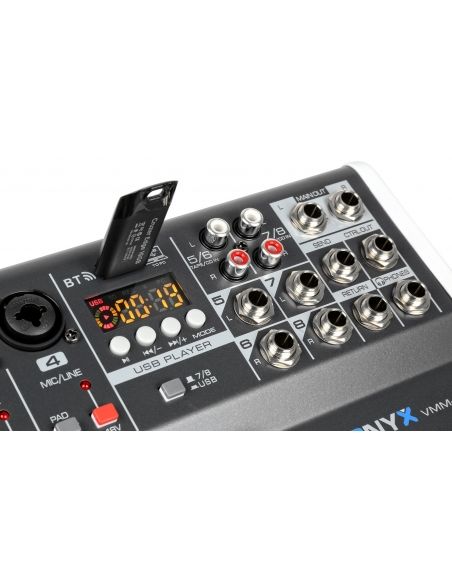Vonyx VMM-K802 Mezclador de directo 8 canales con DSP 172590