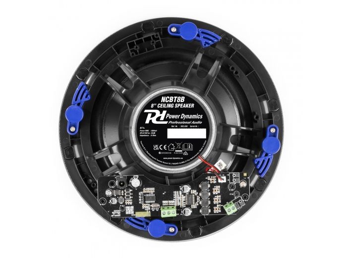 Power Dynamics NCBT8B Conjunto altavoces de techo de bajo perfil amplificados BT 8" Negro 952636