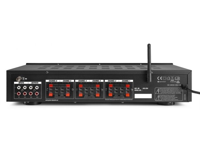 Power Dynamics PV260BT Amplificador de audio de 6 zonas 600W 953034 - 4