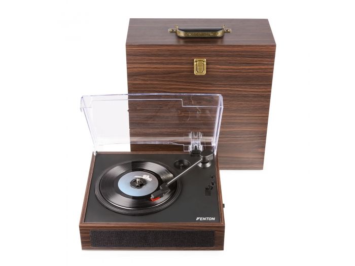 Fenton RP170D Giradiscos con caja de almacenaje de vinilos Madera oscura 102166 - 3