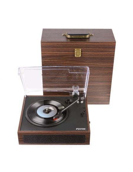 Fenton RP170D Giradiscos con caja de almacenaje de vinilos Madera oscura 102166 - 3