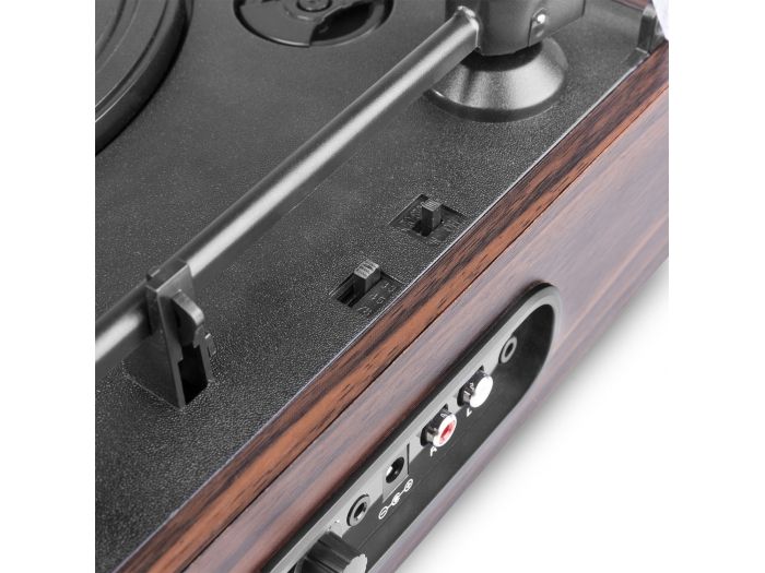Fenton RP170D Giradiscos con caja de almacenaje de vinilos Madera oscura 102166 - 9