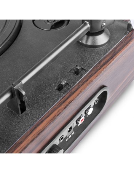 Fenton RP170D Giradiscos con caja de almacenaje de vinilos Madera oscura 102166 - 9