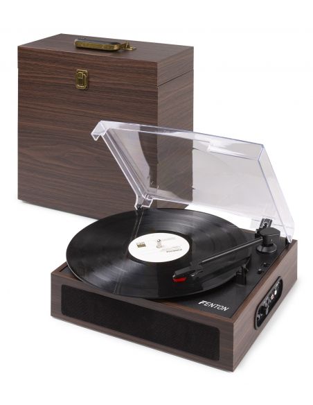 Fenton RP170D Giradiscos con caja de almacenaje de vinilos Madera oscura 102166 - 10