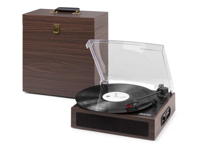 Fenton RP170D Giradiscos con caja de almacenaje de vinilos Madera oscura 102166 - 11
