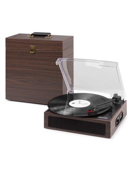 Fenton RP170D Giradiscos con caja de almacenaje de vinilos Madera oscura 102166 - 11