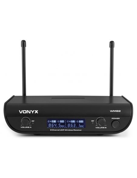 Vonyx WM82B Micro UHF digital 2ch BP | Mas Que Sonido