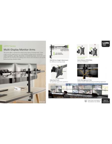 Audizio MAD30 Triple Monitor Arm 17-32" 129155 - 5