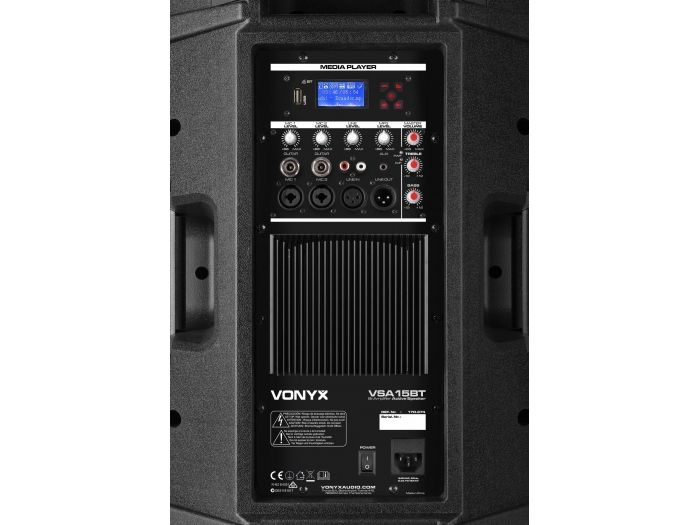 Vonyx VSA15BT Altavoces activos Bi-Amplificados 15" 1000W BT/MP3 170374 - 6