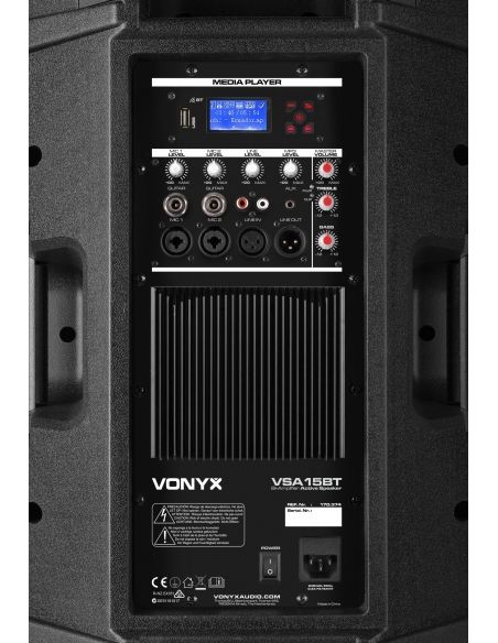 Vonyx VSA15BT Altavoces activos Bi-Amplificados 15" 1000W BT/MP3 170374 - 6