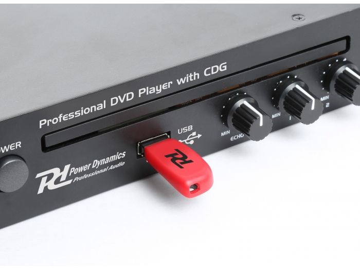 Power Dynamics PDC150 Reproductor DVD de 19 pulgadas con CD+G y USB | Mas Que Sonido