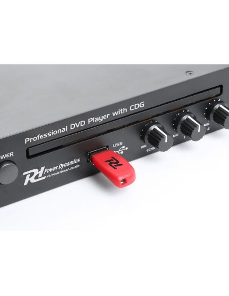 Power Dynamics PDC150 Reproductor DVD de 19 pulgadas con CD+G y USB | Mas Que Sonido