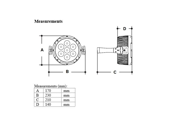 beamZ Pro WBP612IP Foco PAR LED Aluminio IP65 6-en-1 150780 - 11