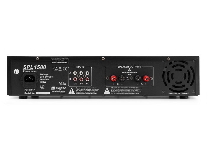 Skytec Skytec, amplificador 2x 750W con ecualizador - SPL1500EQ | Mas Que Sonido