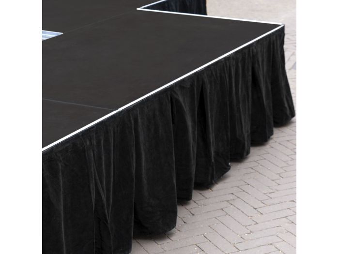 Power Dynamics SKIRT-V40 Fald¢n de escenario tipo terciopelo plisado 6m x 40cm