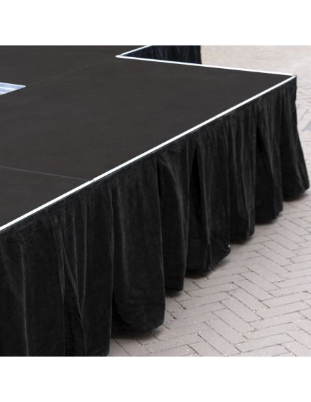 Power Dynamics SKIRT-V40 Fald¢n de escenario tipo terciopelo plisado 6m x 40cm