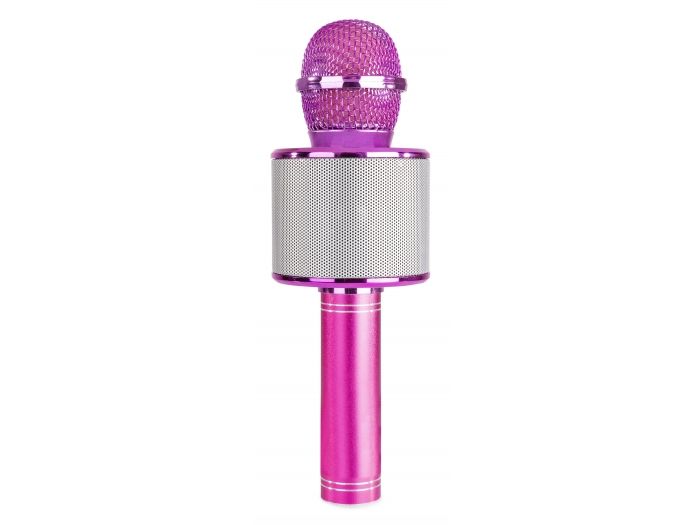 Max KM01 Micrófono de Karaoke con altavoz incorporado BT/MP3 Rosa 