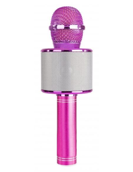 Max KM01 Micrófono de Karaoke con altavoz incorporado BT/MP3 Rosa 