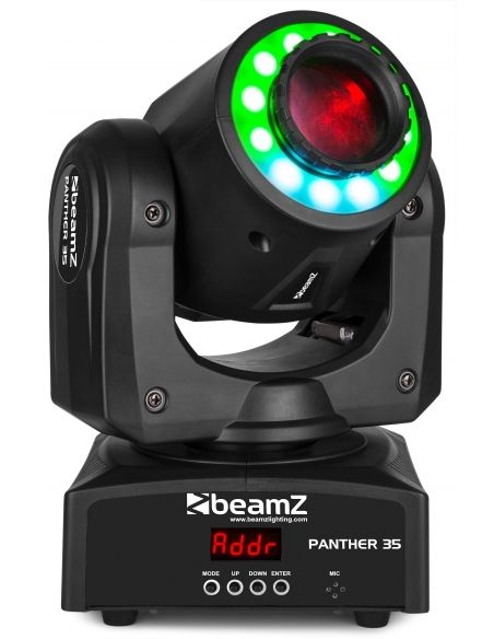 Beamz Panther 35 Led Spot Moving Head with LED Ring 