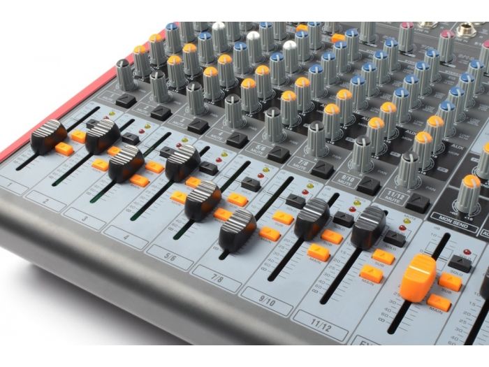 Power Dynamics PDM-S1203 Mezclador Escenario 12 canales  DSP/MP3- USB Entrada/Salida | Mas Que Sonido