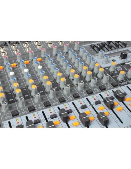 Power Dynamics PDM-S1203 Mezclador Escenario 12 canales  DSP/MP3- USB Entrada/Salida | Mas Que Sonido