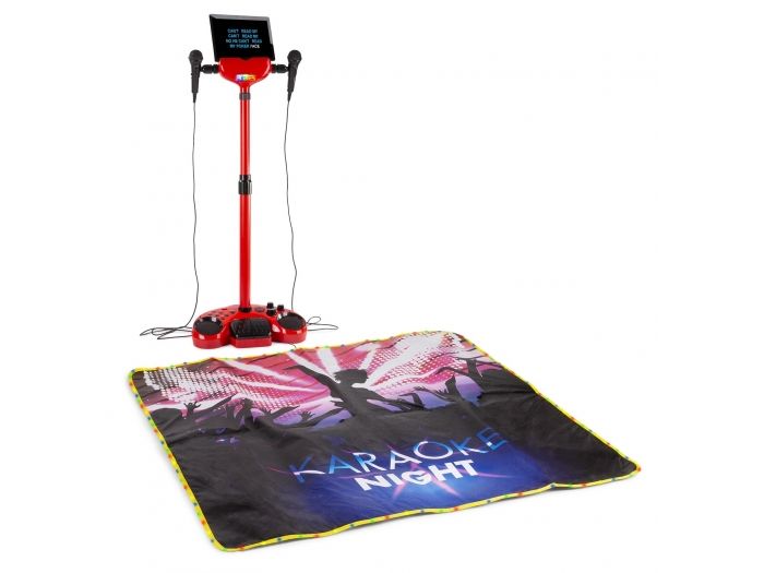 Fenton KSM15R Set escenario Karaoke Rojo con alfombra de escenario 130162