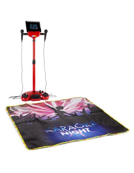 Fenton KSM15R Set escenario Karaoke Rojo con alfombra de escenario 130162