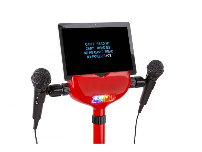 Fenton KSM15R Set escenario Karaoke Rojo con alfombra de escenario 130162