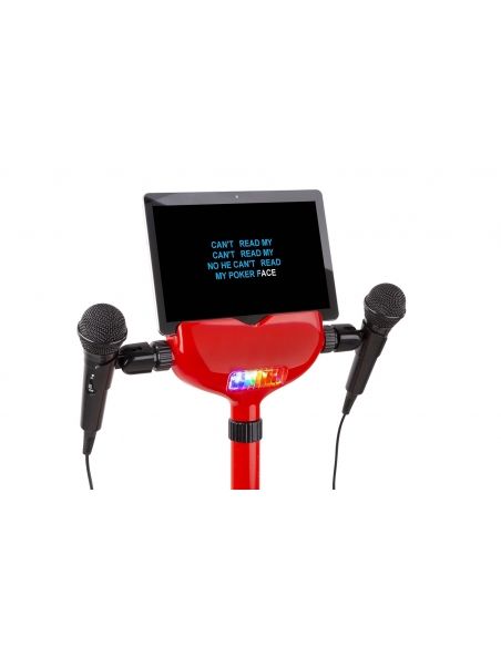 Fenton KSM15R Set escenario Karaoke Rojo con alfombra de escenario 130162