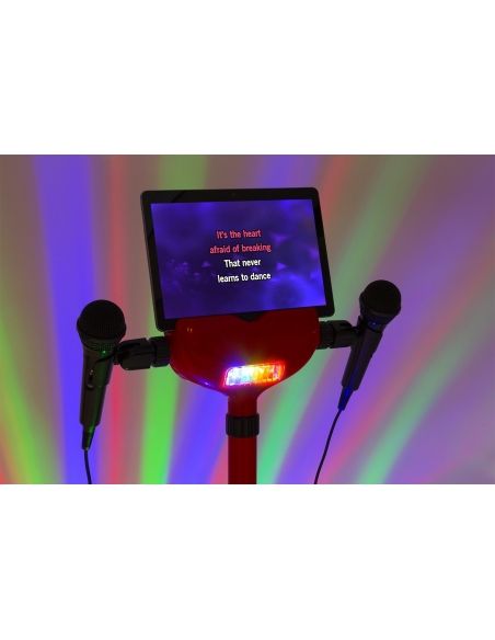 Fenton KSM15R Set escenario Karaoke Rojo con alfombra de escenario 130162