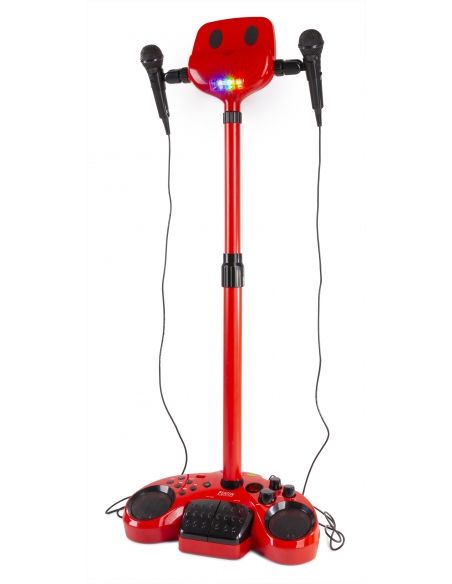 Fenton KSM15R Set escenario Karaoke Rojo con alfombra de escenario 130162