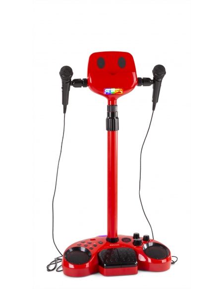 Fenton KSM15R Set escenario Karaoke Rojo con alfombra de escenario 130162