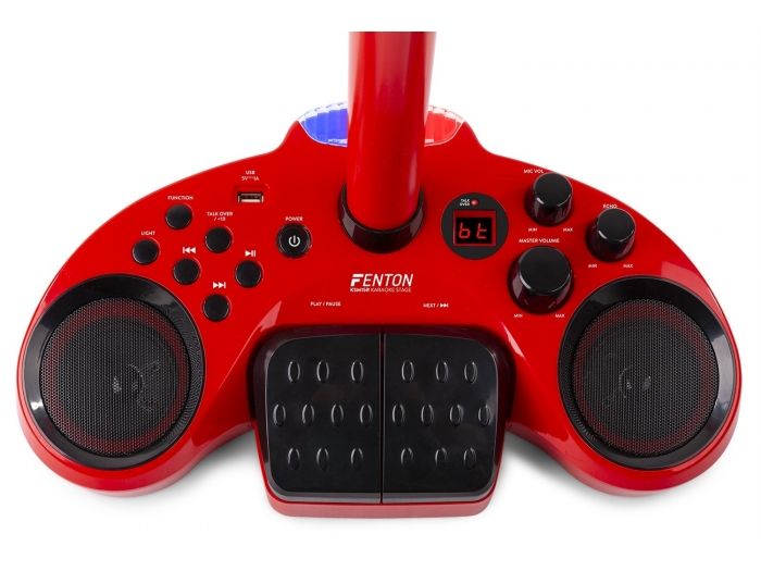 Fenton KSM15R Set escenario Karaoke Rojo con alfombra de escenario 130162